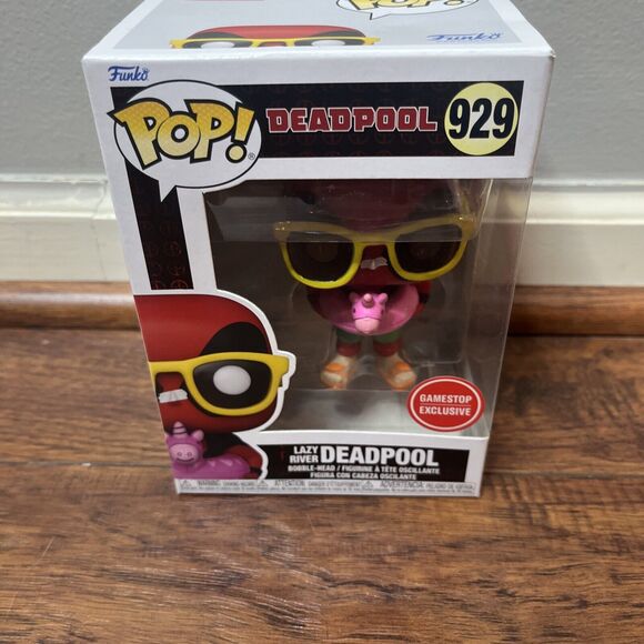 Funko Pop Deadpool Lazy River Deadpool 929 GameStop Exclusive 2021 - Picture 1 of 5